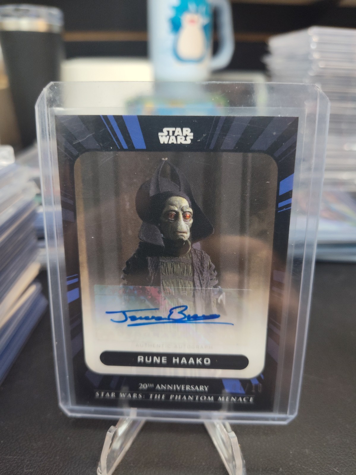 2019 Topps On Demand Star Wars Phantom Menace Jerome Blake Rune Haako Auto 01/10