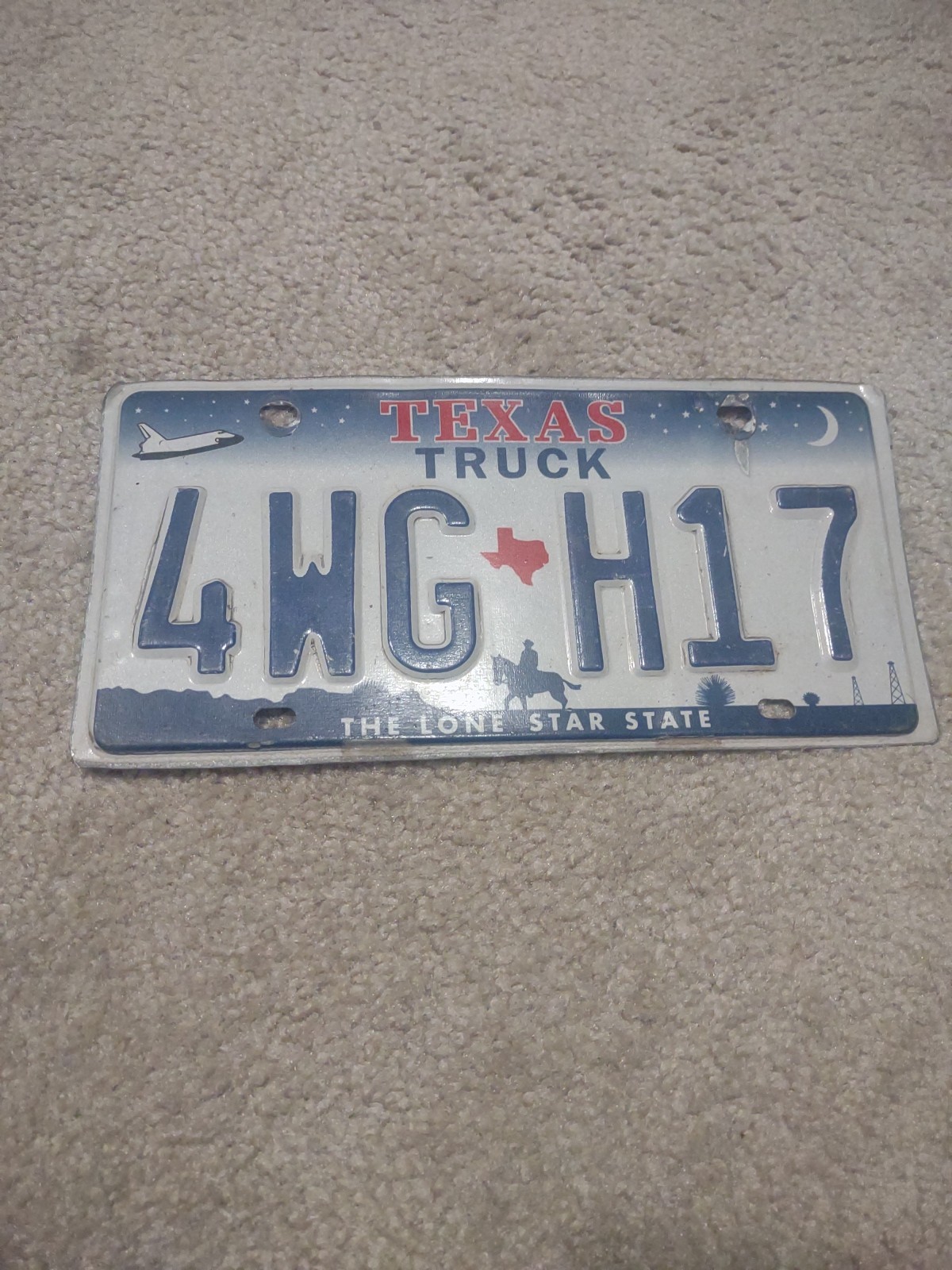 vintage license plate texas truck