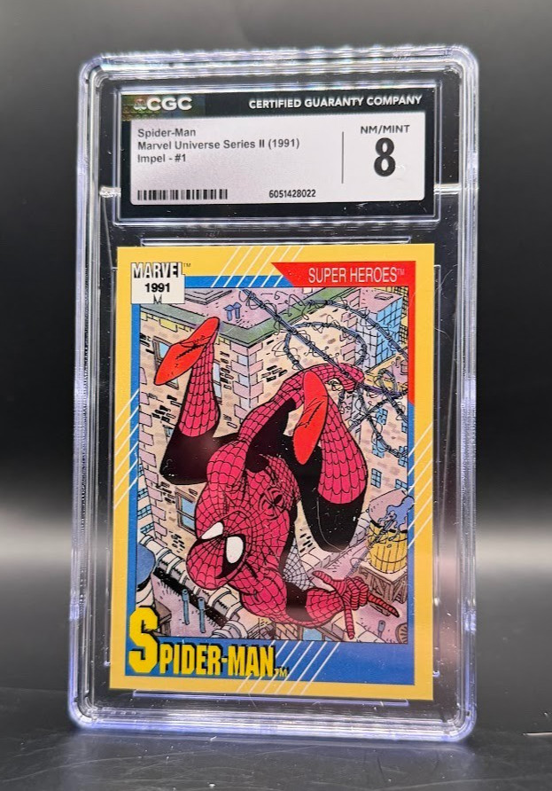 1991 Marvel Universe #1 Spider-Man Sharp Centered CGC 8 NM/Mint Low POP Hot 📈