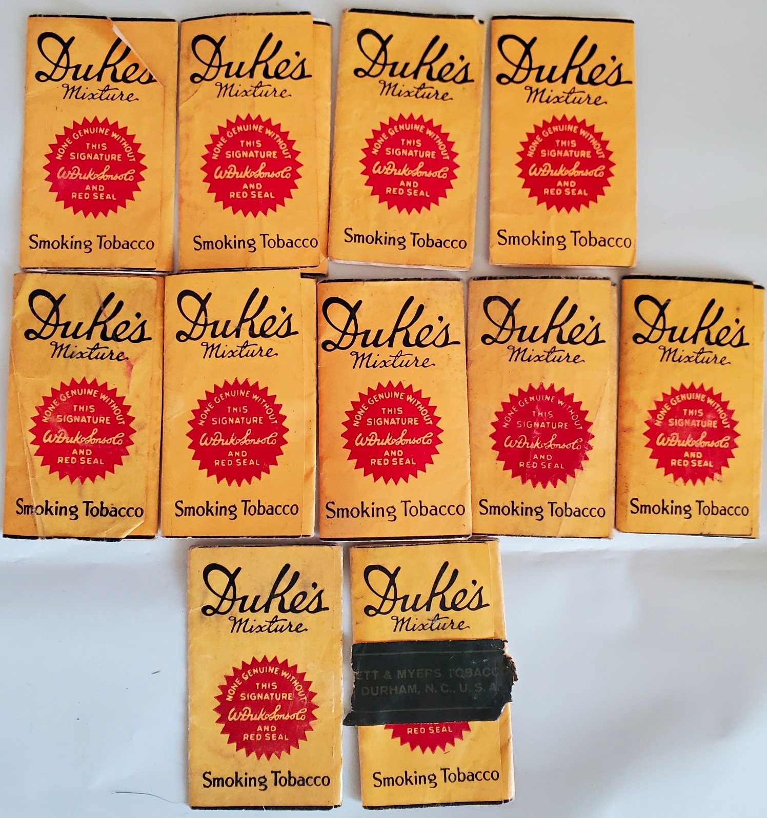 vtg Lot of 11 Duke'sCigarette Rolling Paper Booklets c. 1900-1912 Rare Overprint
