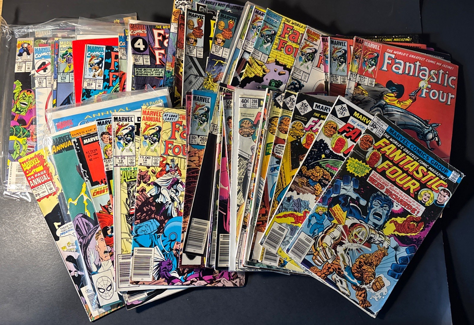 Fantastic Four Vol. 1 Lot Of 67 Comics #179-388 + Annuals 1976-1994 No Dups JL