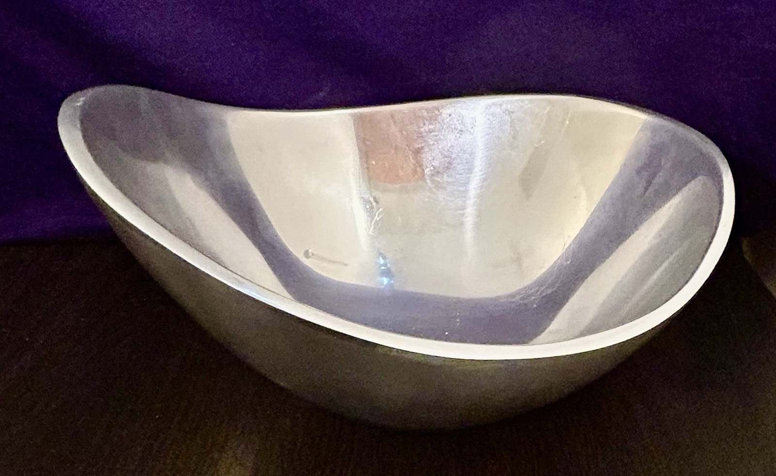 Vintage Mid-Century Modern Nambe Serving Butterfly Bowl Chrome #569