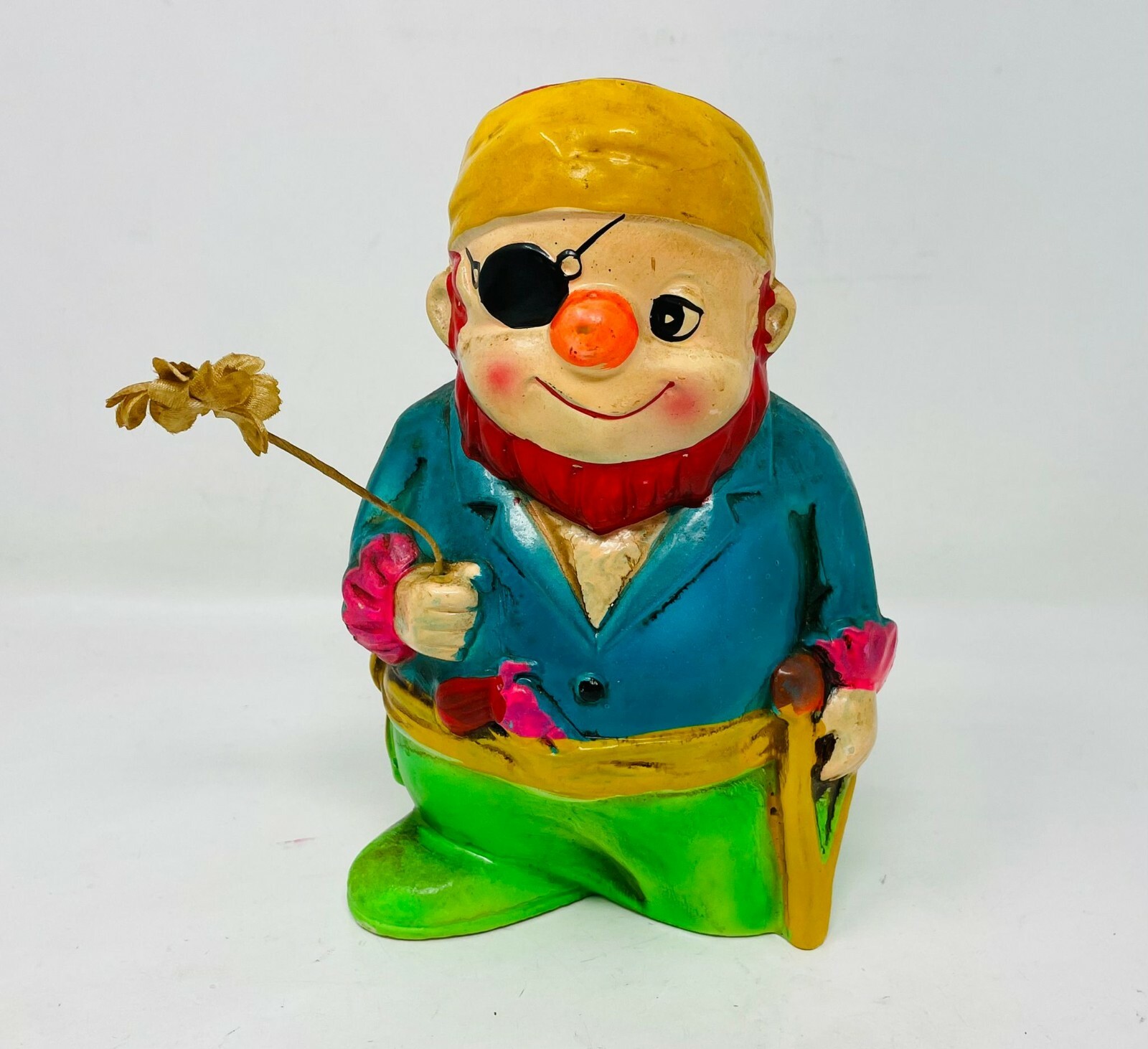Vintage, Japanese Inarco Ceramic Hand Painted Colorful Clown 7\