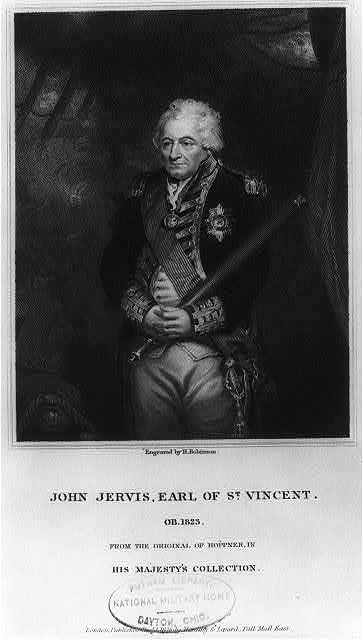 Photo:John Jervis Earl of St Vincent 1823 Portrait Engraving