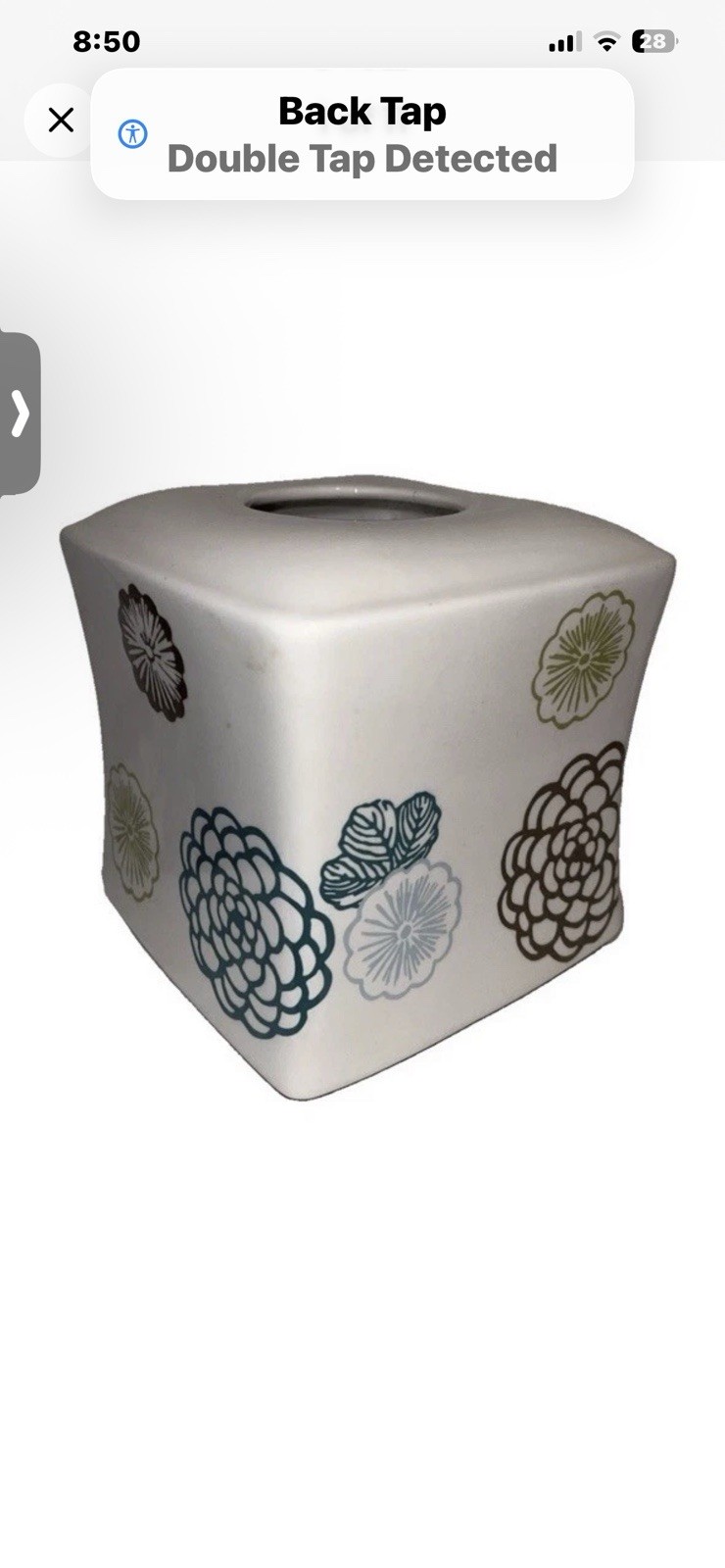 Vintage fun Ceramic Tissue Box Cover Wamsutta Graphics Vintage fun Ceramic Tissue Box Cover Wamsutta Graphics