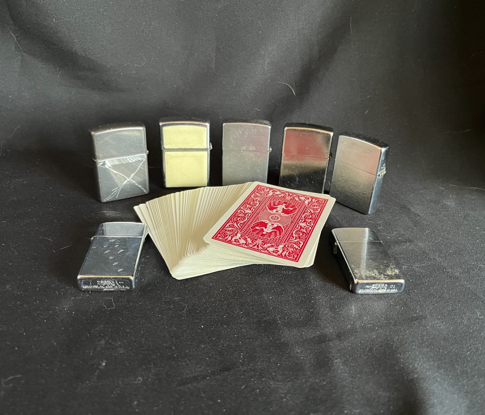Lot OF 4 (Four) Vintage Zippo Lighters: 1990s-2000s Lighters