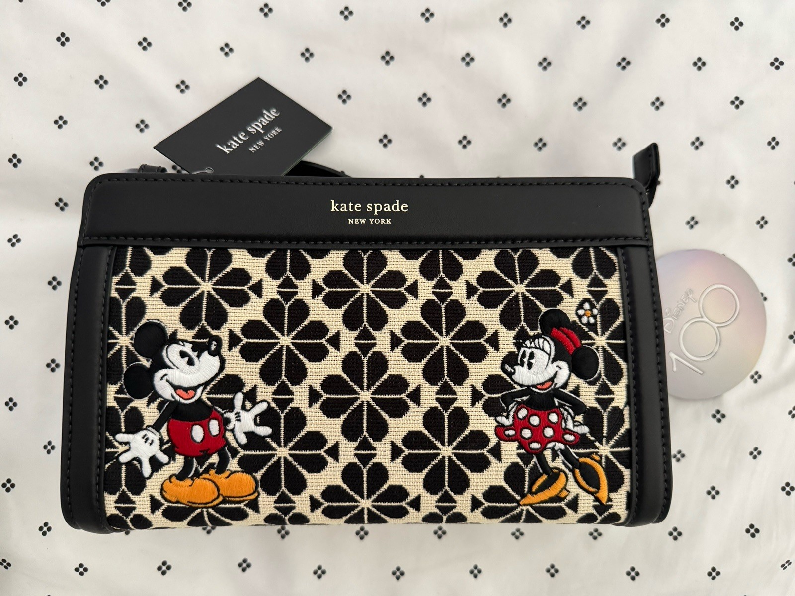 NWT Disney 100 Years X Kate Spade Mickey And Minnie Mouse Crossbody Bag