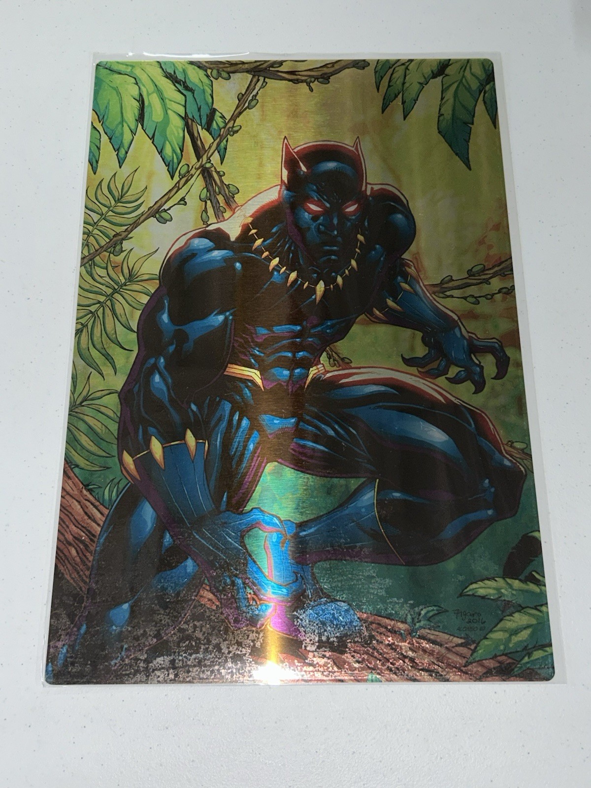 NEW Marvel Comics 12x18” Black Panther In The Jungle Fan Art Metal Poster