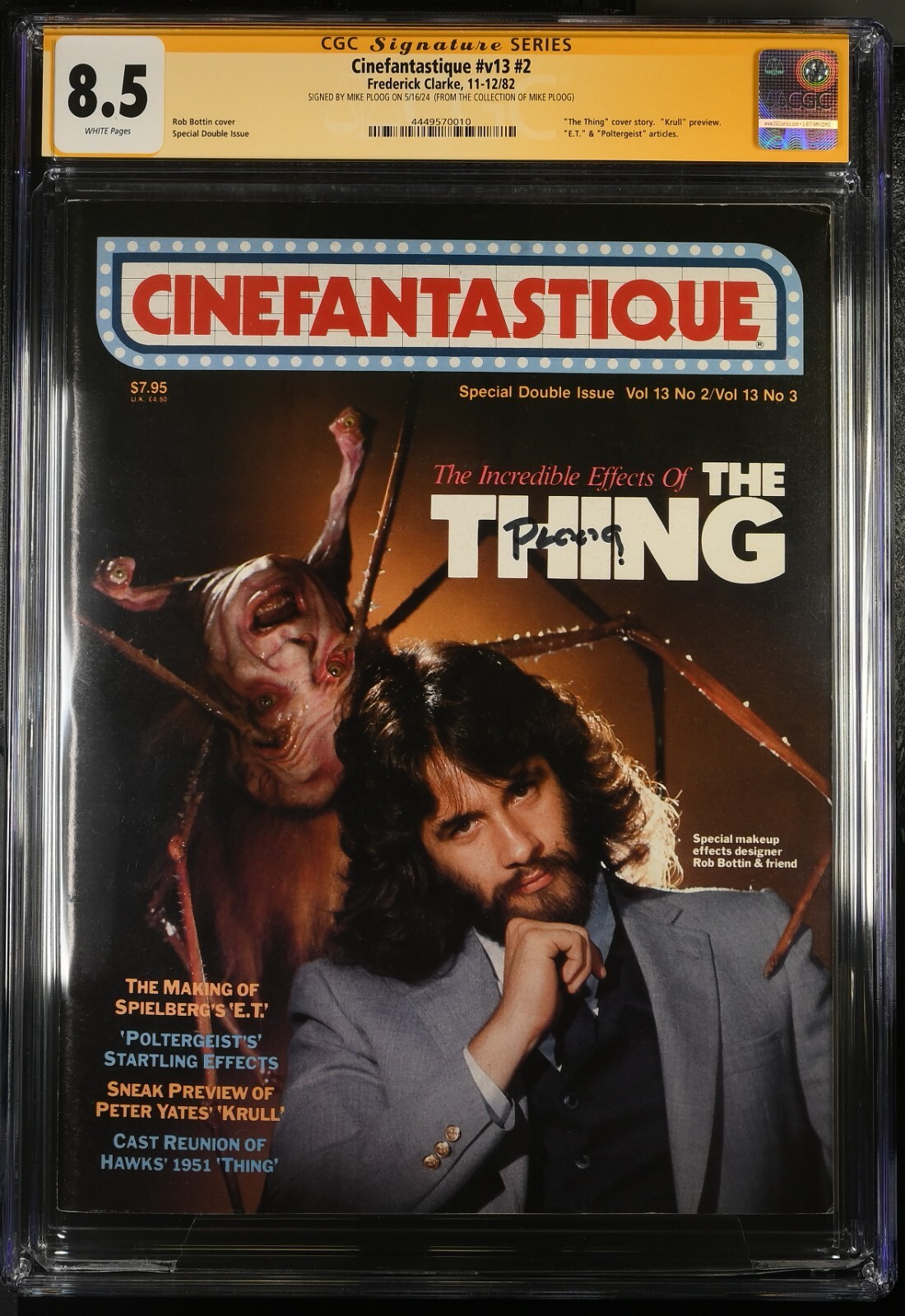 Cinefantastique v13 #2 CGC SS 8.5 Signed Mike Ploog (1982 Frederick Clarke)