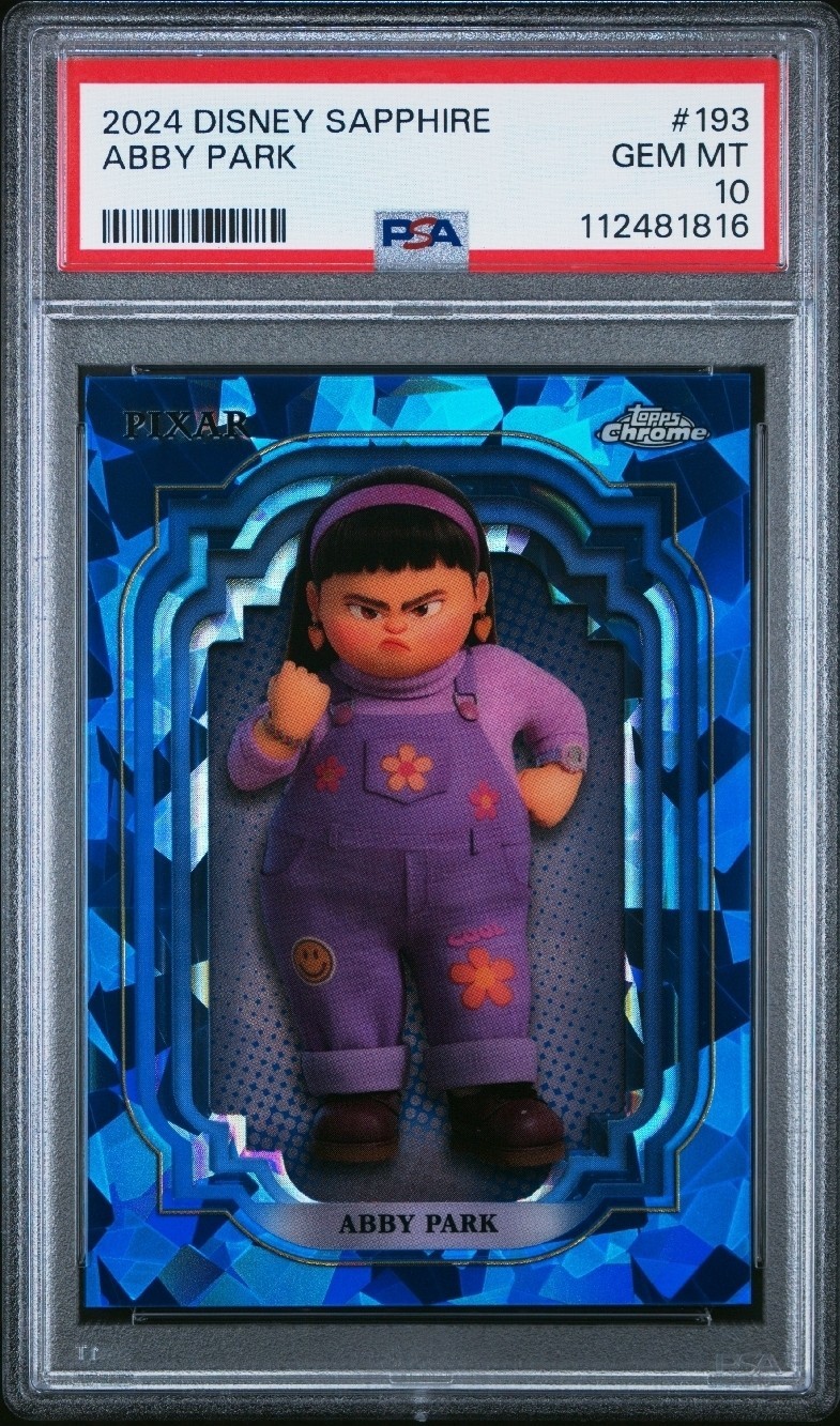 2024-2025 Topps Chrome Disney Sapphire Abby Park Sapphire Refractor #193 PSA 10