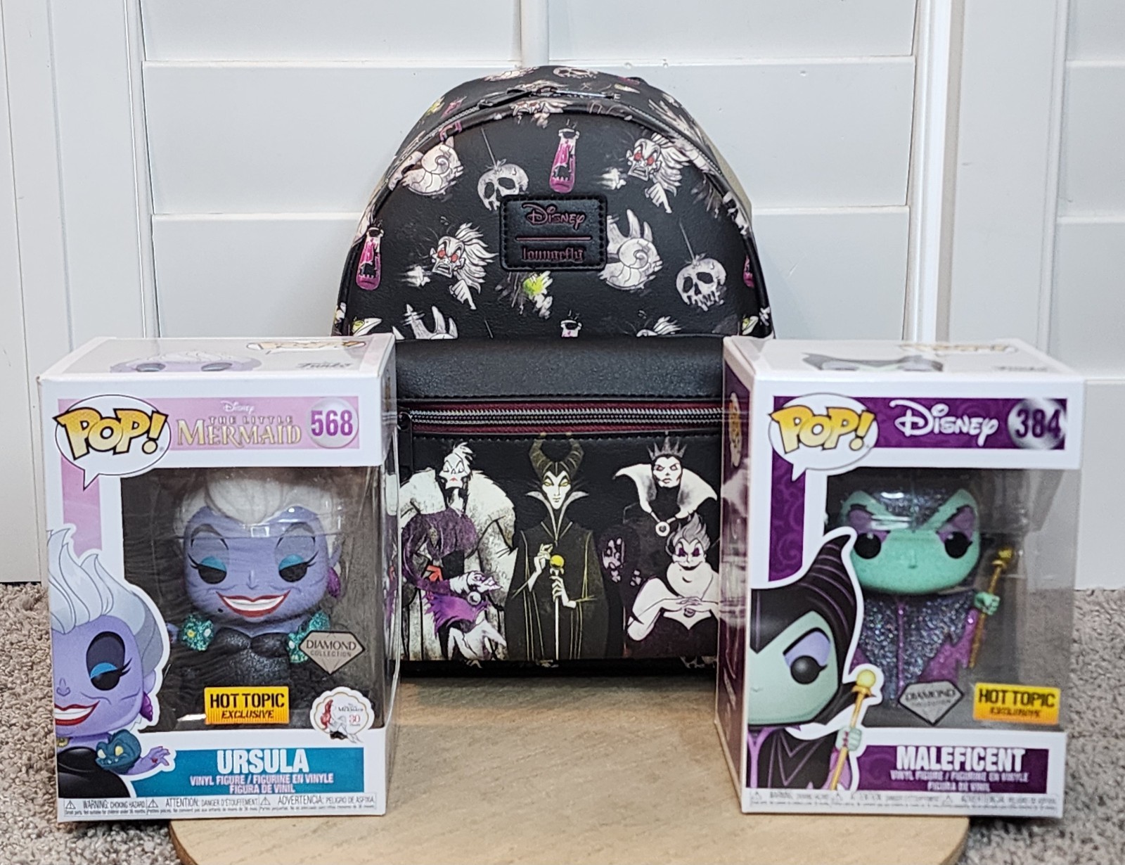 Disney Villains Loungefly Mini Backpack, Ursula & Maleficent Exclusive Funko Pop