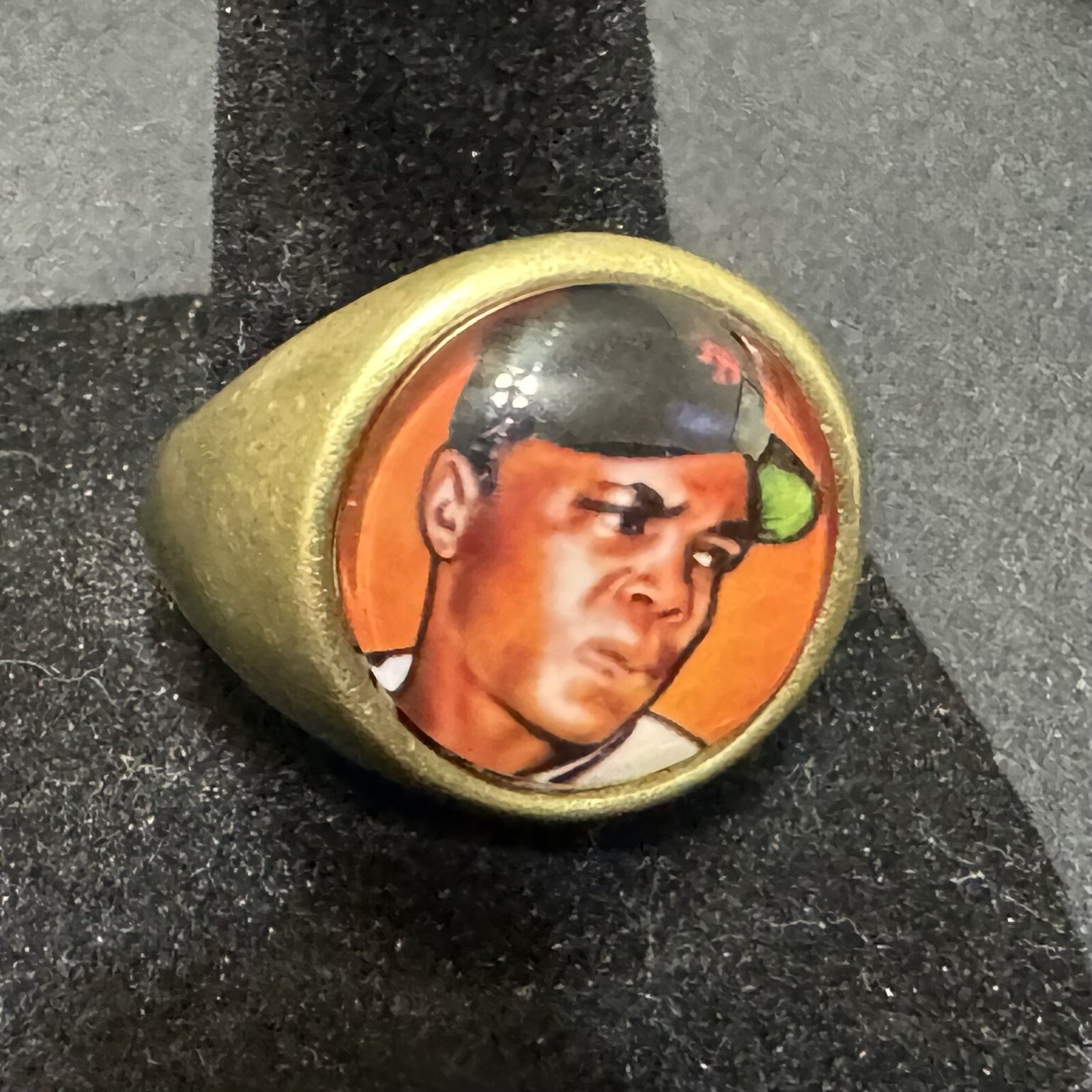 WILLIE MAYS - 1951 BOWMAN ROOKIE -  CUSTOM PLATED RING -  ADJUSTABLE **SIGNED***