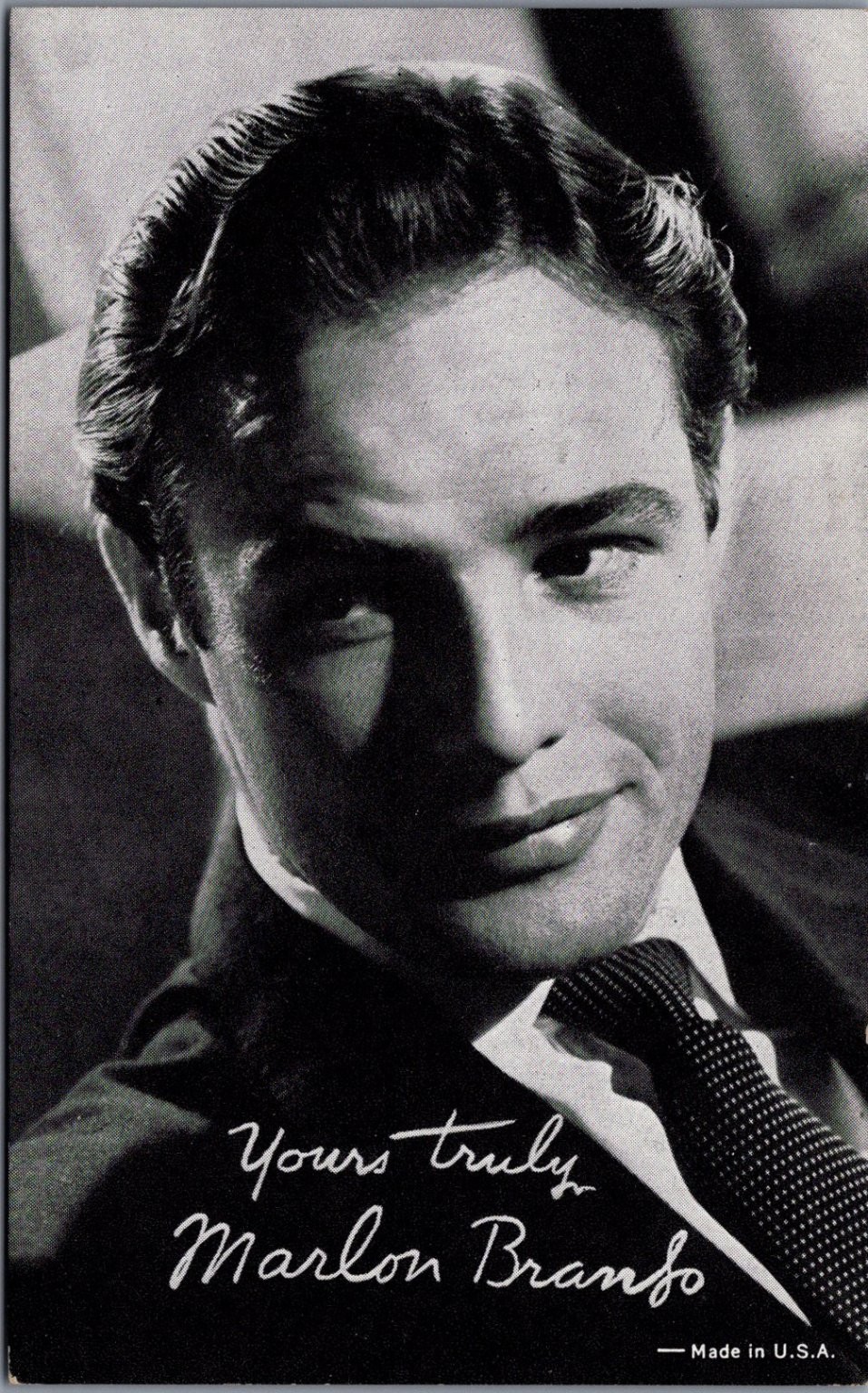 Marlon Brando Portrait Mutoscope Card Vintage Hollywood Actor Postcard Marlon Brando Portrait Mutoscope Card Vintage Hollywood Actor Postcard