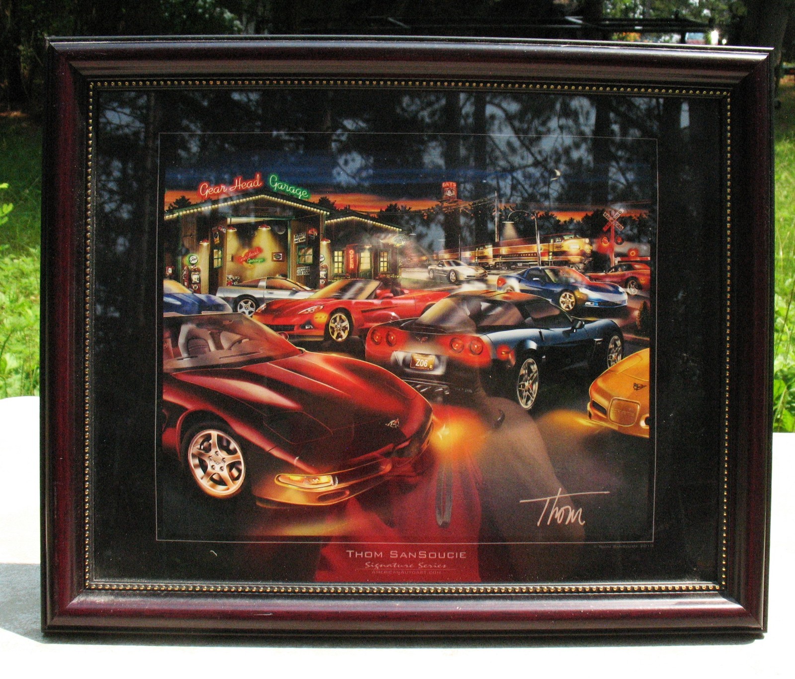 2010 Thom Sansoucie Signiture Series American Auto Art Picture Corvettes