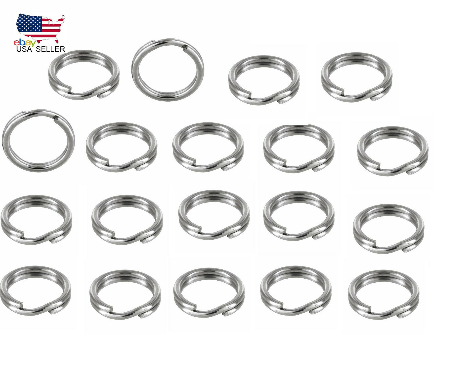 10 mm  316 Stainless Steel Key Rings HEAVY DUTY Split Fishing Scuba 10 pack