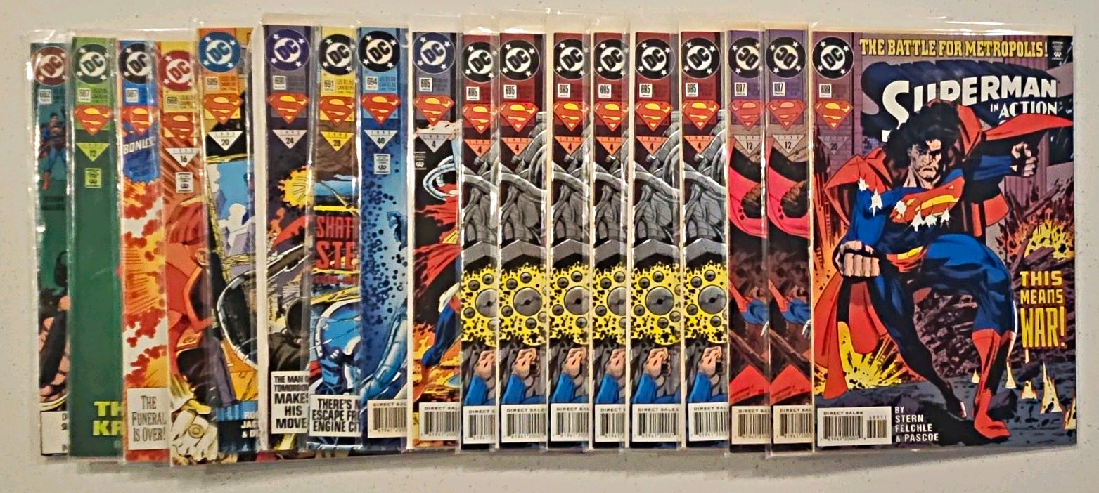 Superman In Action 1993 DC Comics Action Comics #687  Comic Book Lot Of 18