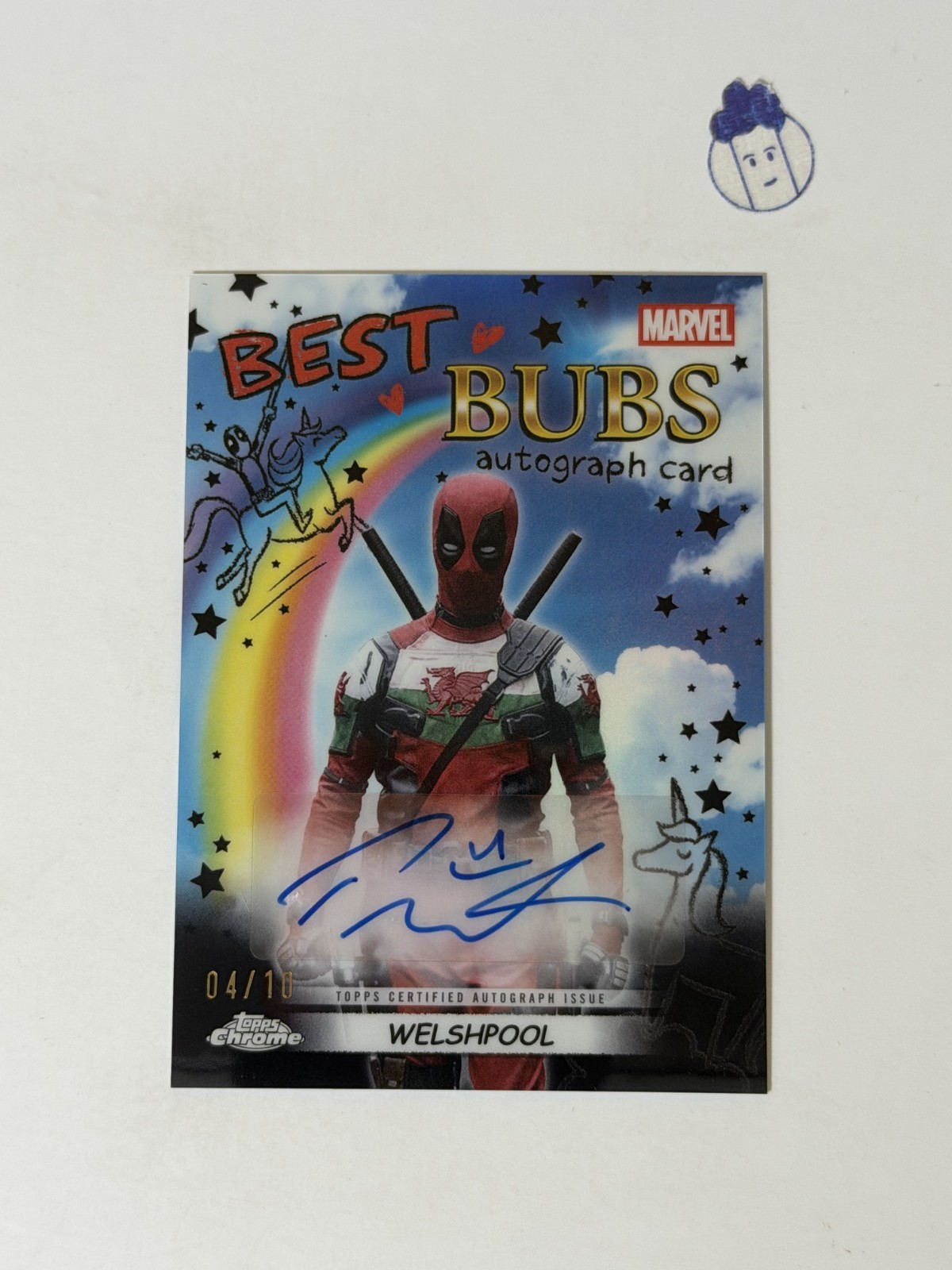 2025 Topps Chrome Deadpool #NA-PM Paul Mullin as Welshpool Best Bubs Auto 04/10