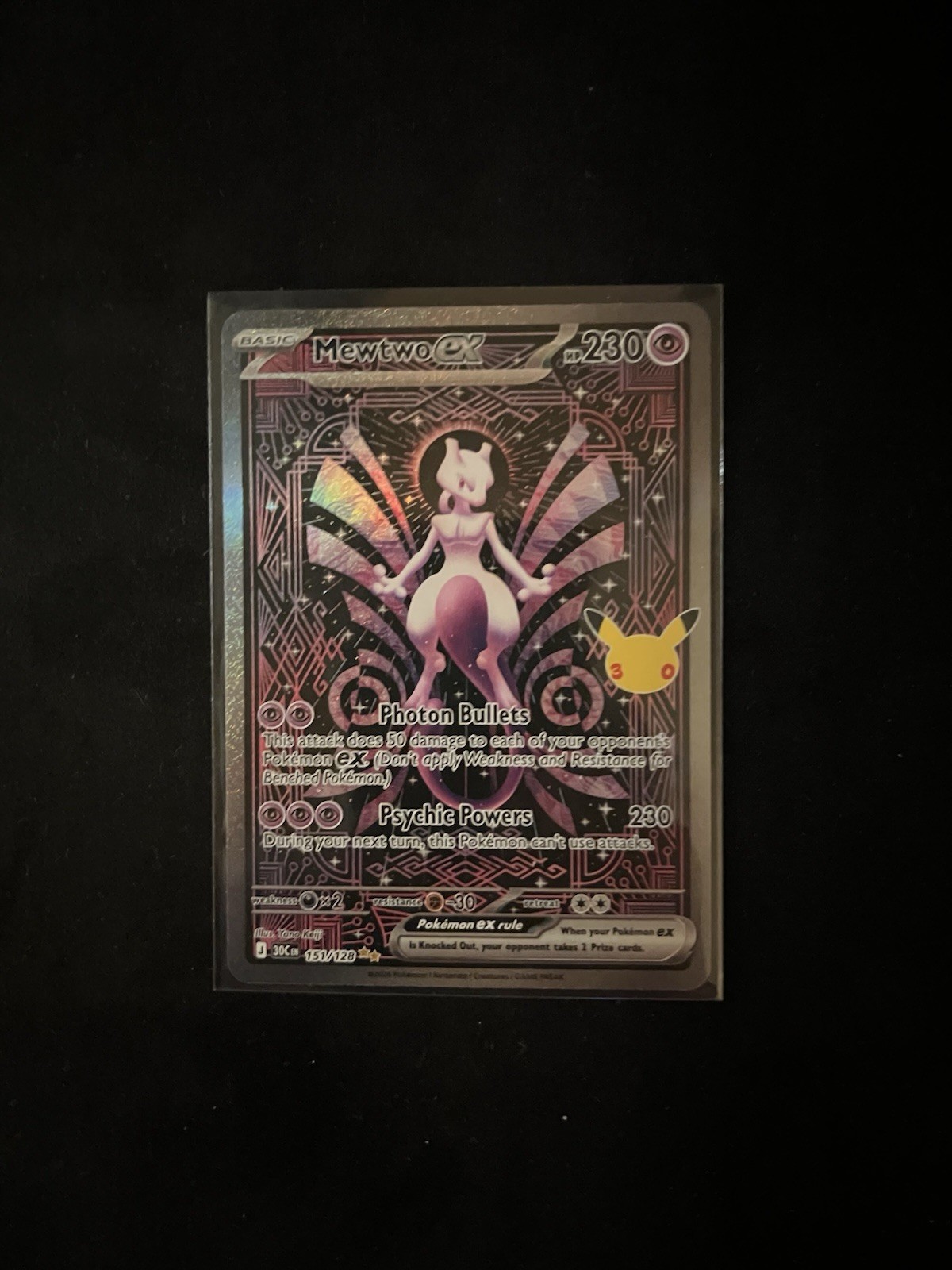 Pokémon TCG Mewtwo EX 151/128 30th Anniversary