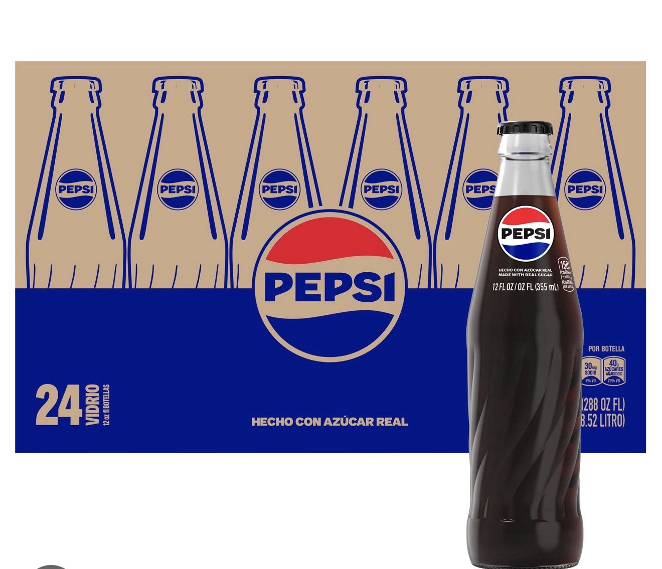 Pepsi Glass 12 Oz 24 Pack Rare
