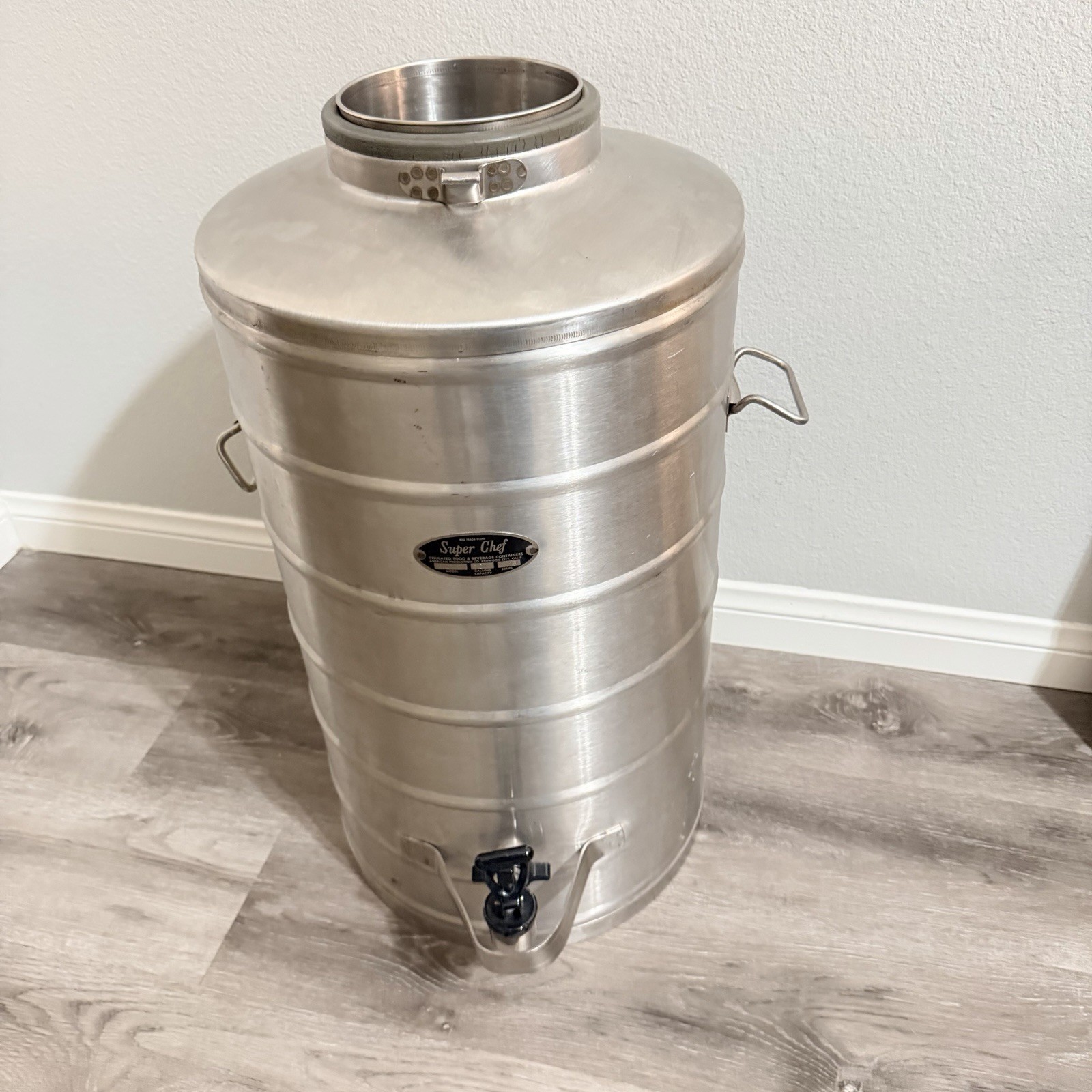 Vintage Super Chef Mil 10 Gallon Insulated Military Beverage Dispenser Container