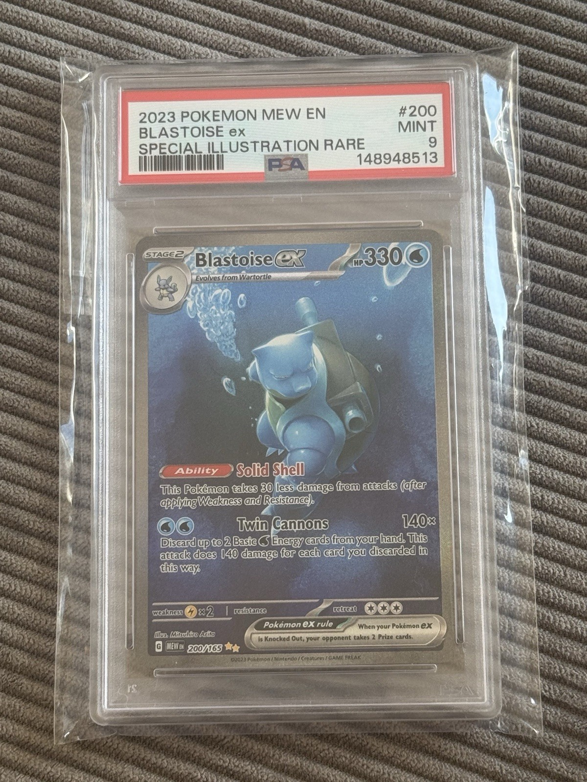 2023 Pokemon MEW EN #200 Blastoise ex Special Illustration Rare PSA 9 MINT
