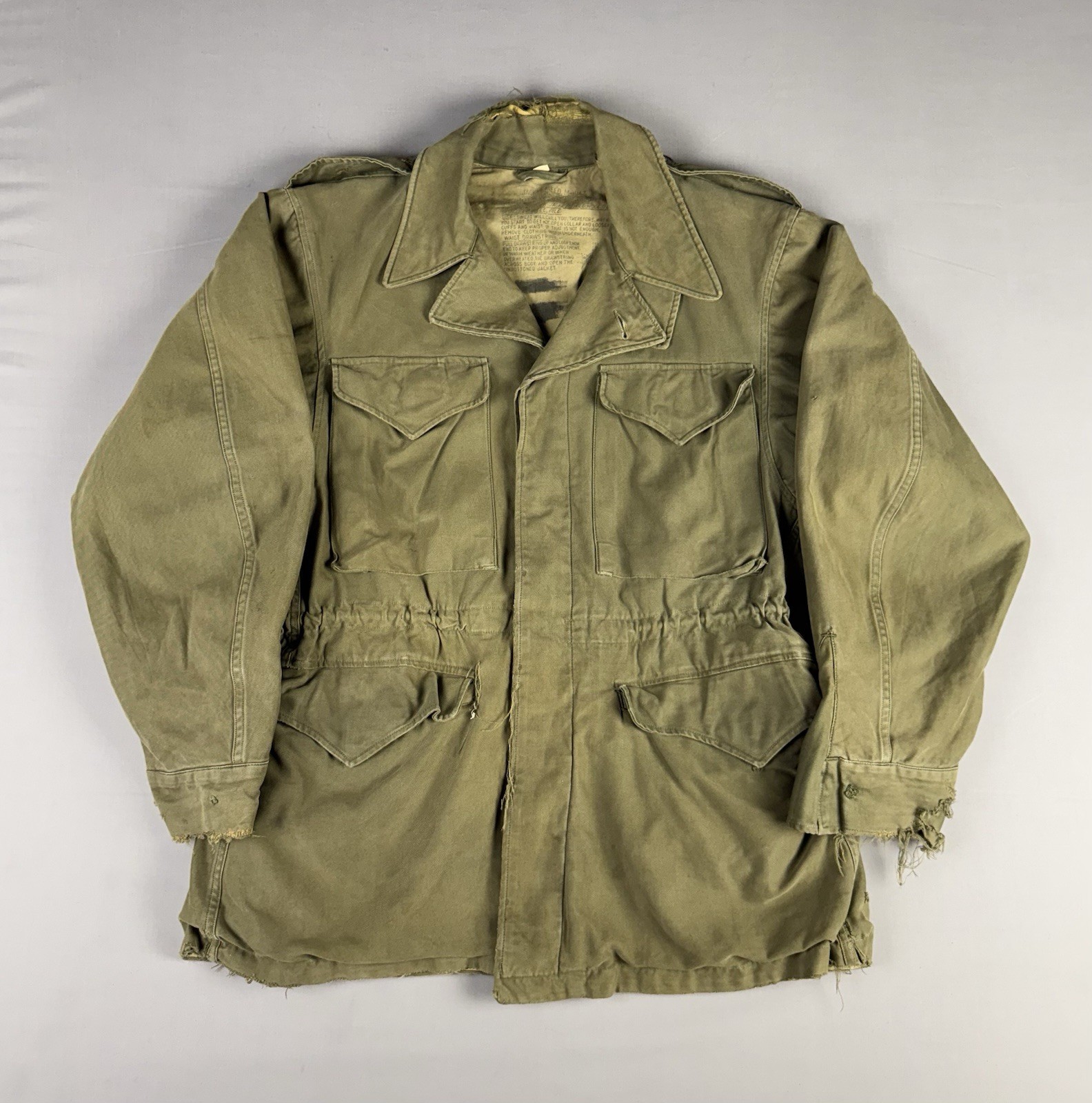ORIGINAL VINTAGE WWII M1943 Field Jacket Size 34R Men’s Army Marines Green