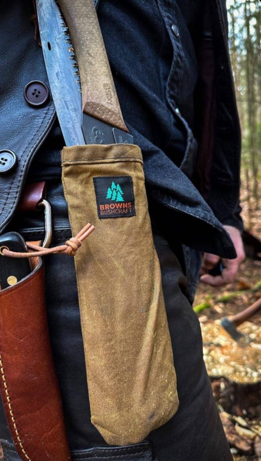 Bigfoot Canvas Silky Gomboy Bahco Saw Sheath Belt Pouch Waxed Canvas Bushcraft
