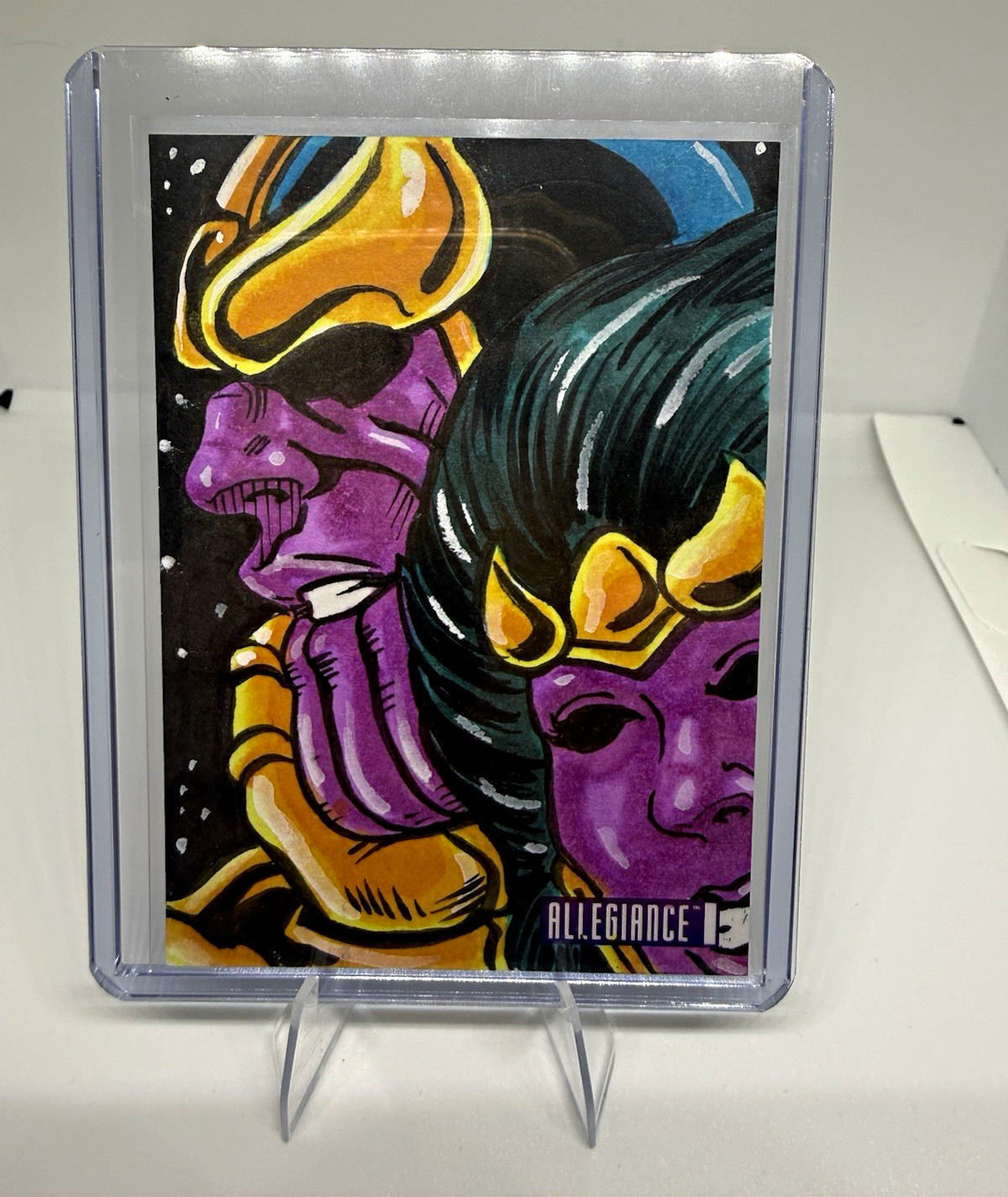 Upper Deck 2023 Marvel Infinity Trilogy Thanos Dual Sketch Auto 1/1