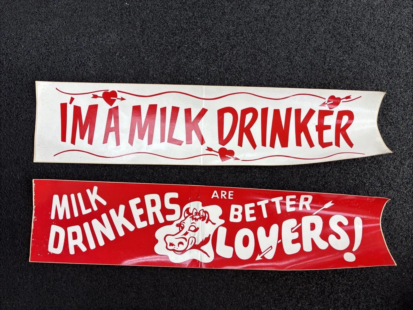 2 Vintage Bumper Stickers Milk Drinkers Are Better Lovers I Am A Milk Drinker
