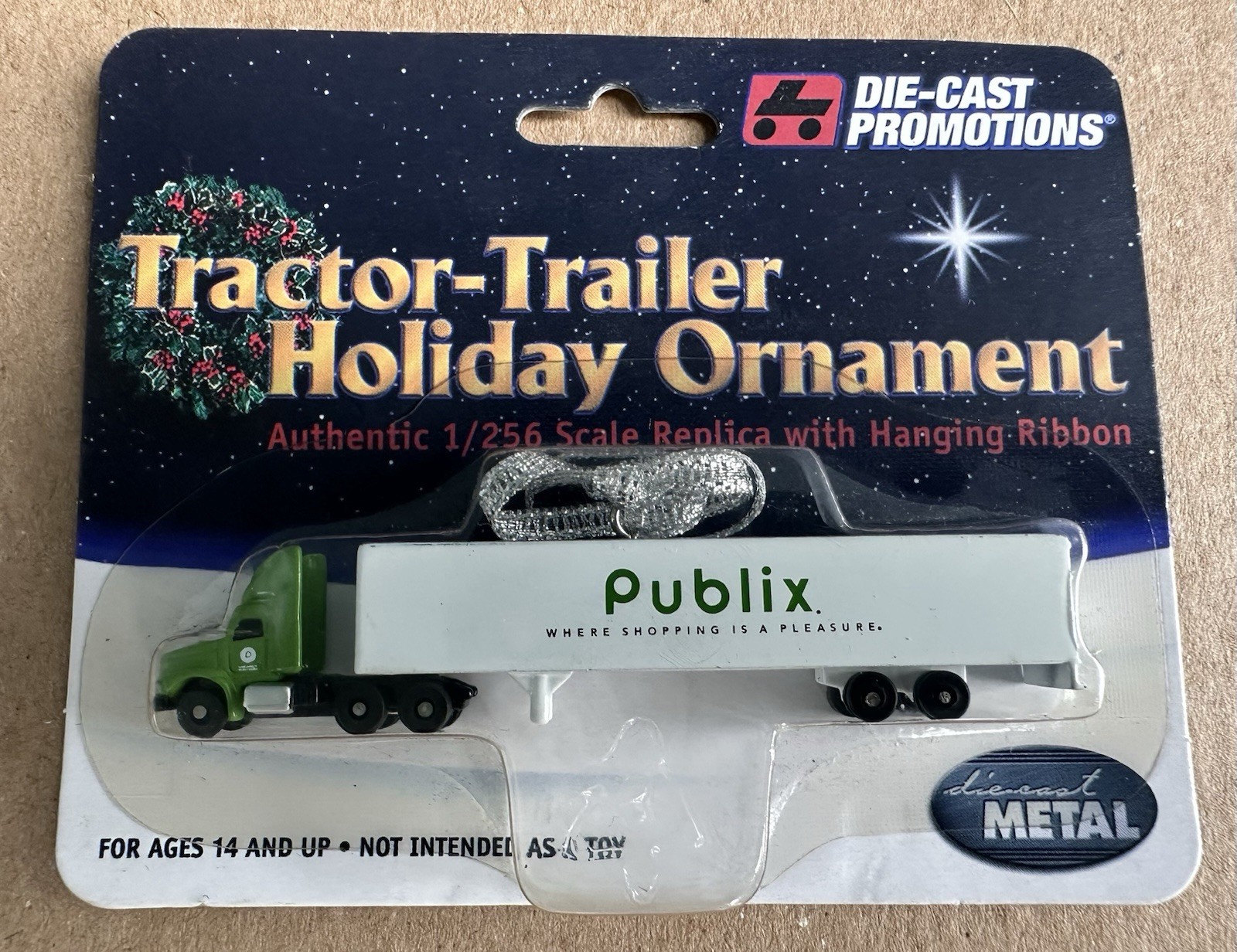 Publix Semi Truck Christmas Ornament 1:256 Diecast Promotions New Sealed