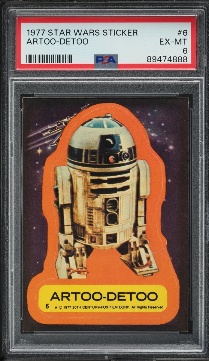 1977 Topps Star Wars Stickers Artoo-Detoo #6 PSA 6 EXMT