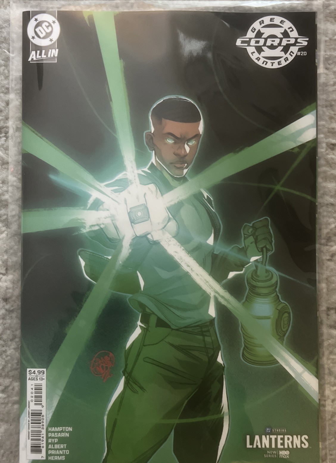 Green Lantern Corps #20 John Stewart HBO Lanterns TV Show Variant D Cover RARE 