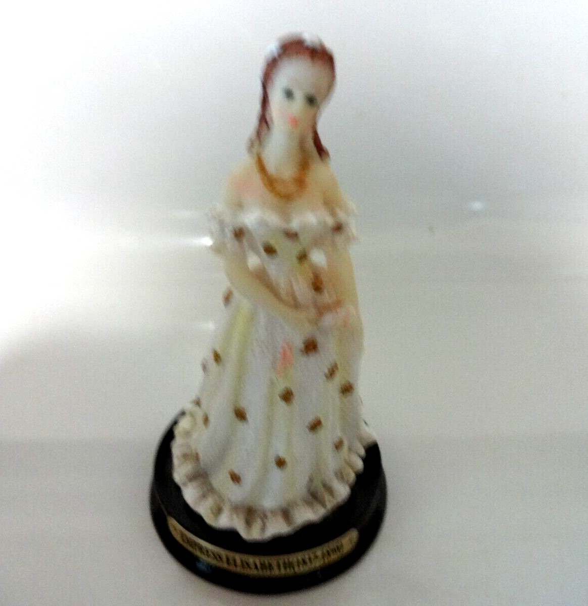 EMPRESS ELISABETH (1837-1898) 3.5 in. Wood Base Hand Painted Art Figurine
