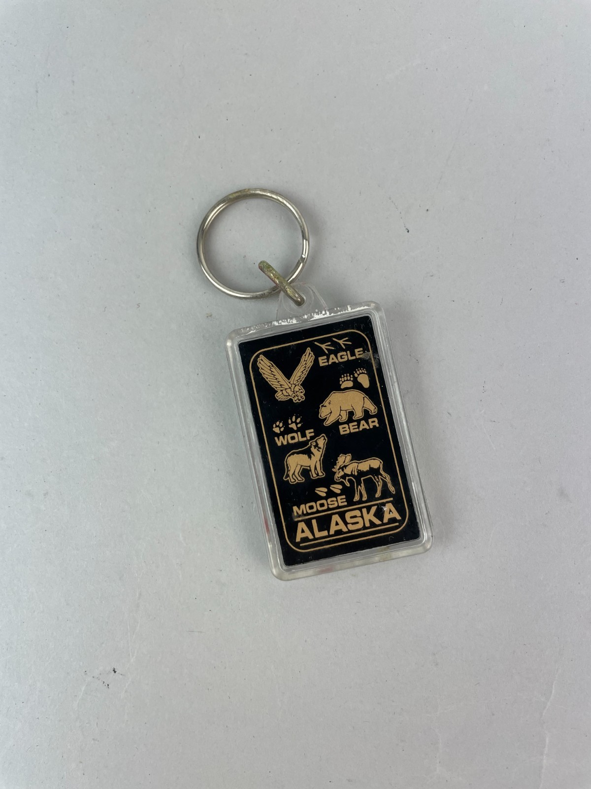 Vintage Alaska State Thermometer Acrylic Keychain Double Sided