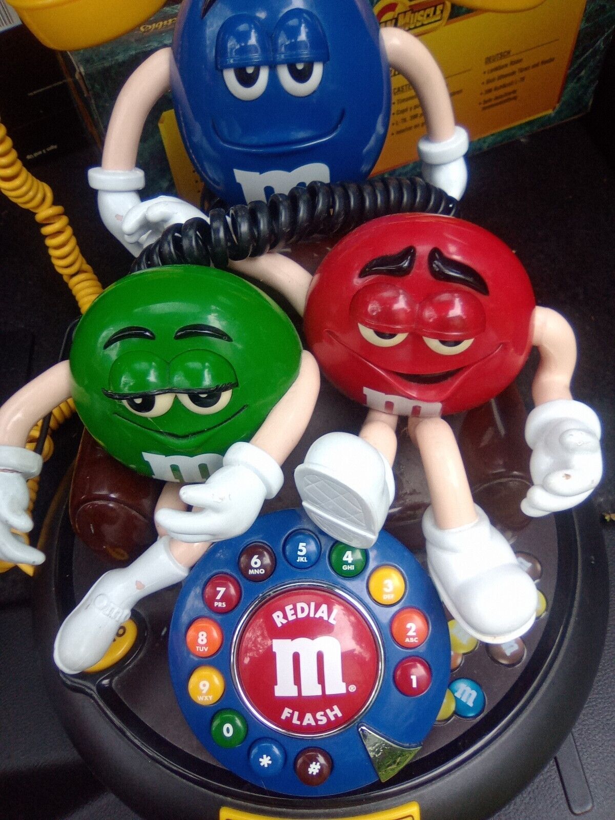 M& M\'s Candy Animated Telephone Red Blue Green Untested 