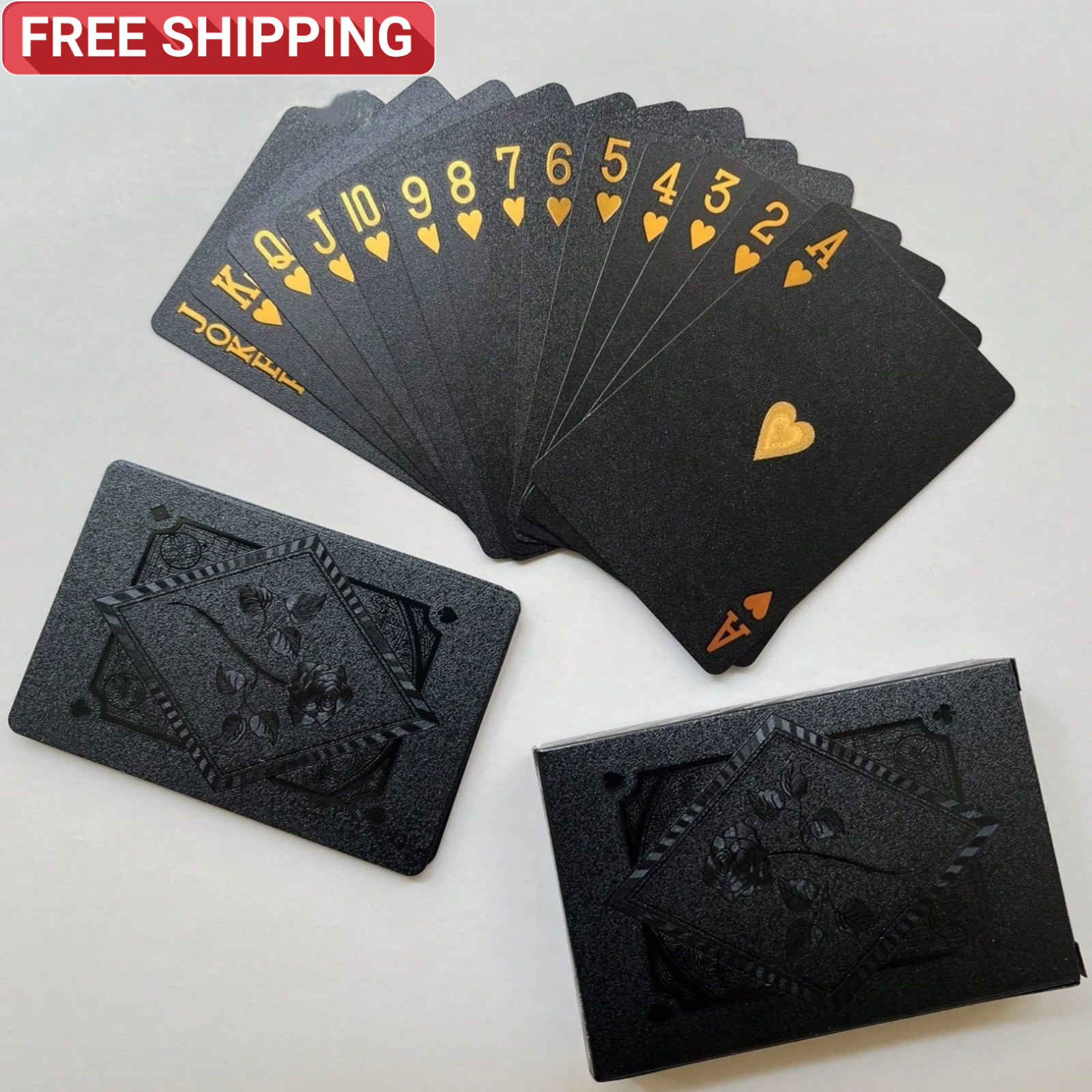 Diamond Waterproof Black Golden Cards Plastic Poker Playing HD Deck of Cards Diamond Waterproof Black Golden Cards Plastic Poker Playing HD Deck of Cards