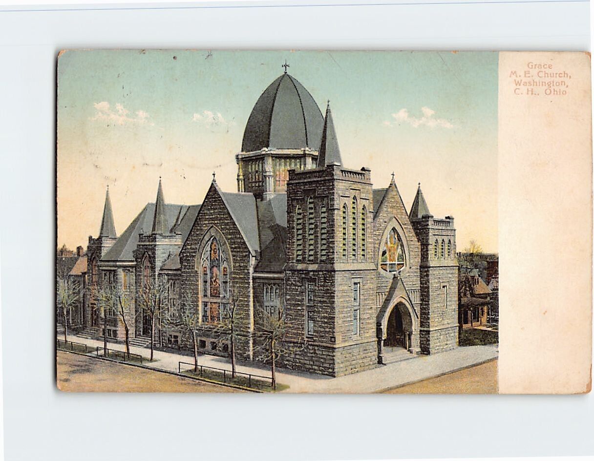 Postcard Grace Methodist Episcopal Church Washington Ohio USA