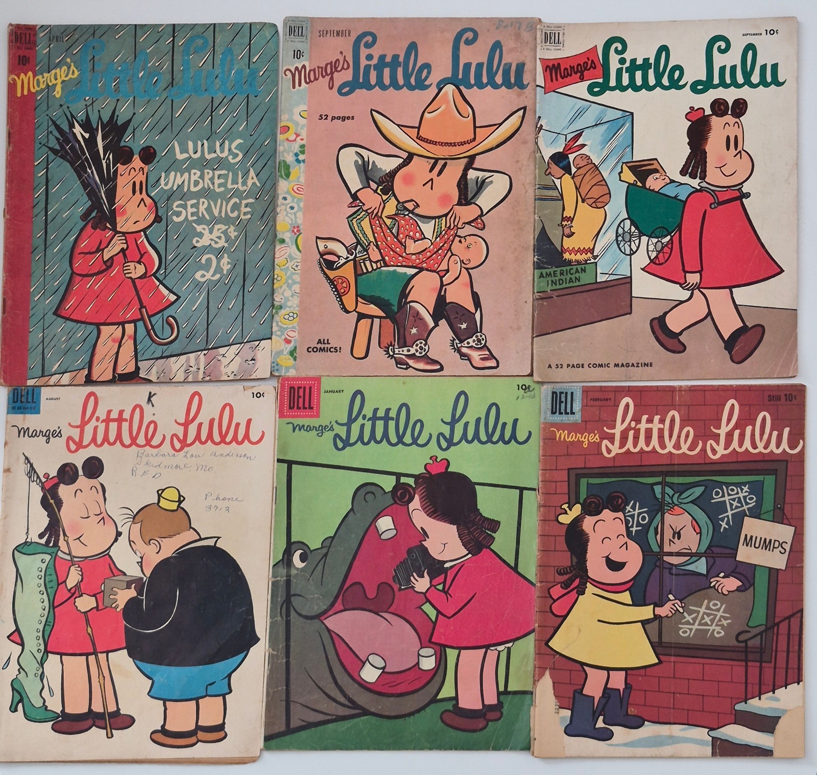 Little Lulu Gold Key & Dell Comics Lot (6) #22-128* VG  G 1954 Golden Silver Age