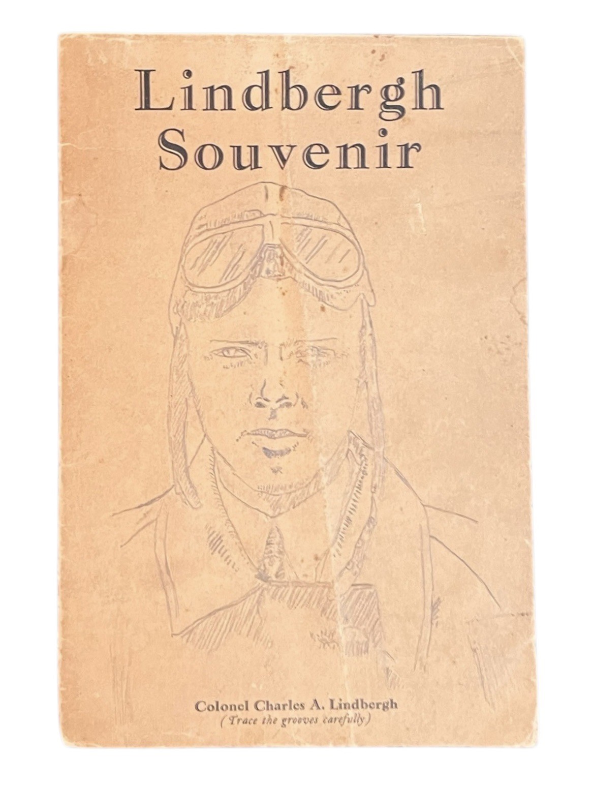Vintage 1920\'s Charles Lindbergh Tracing Drawing Pamphlet Booklet Shields Co