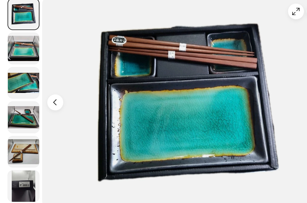 Miya Kosui Sushi Set For 2, Blue Green Teal - Chop Sticks- Japan