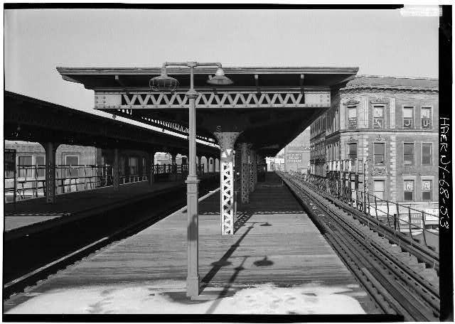 East Tremont Avenue Station Bronx New York 1900s Subway Platform View North