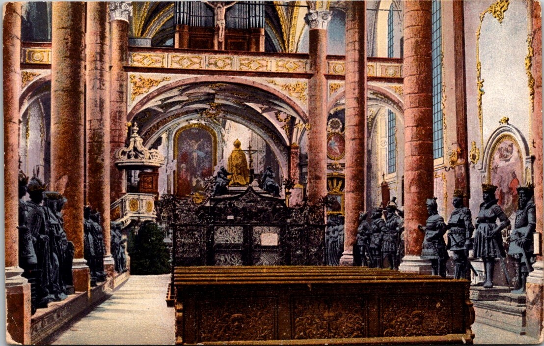 Postcard Innsbruck Hofkirche Court Church Interior Tyrol Austria 1910
