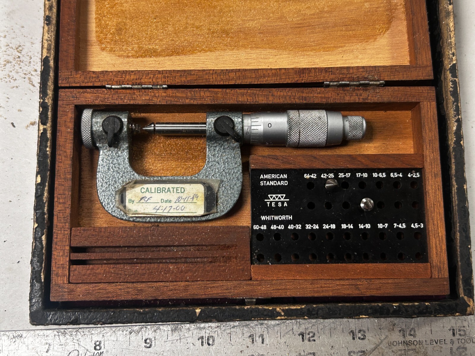MACHINIST TpCb  TOOLS LATHe  MILL Brown & Sharpe 210 - 1 Thread Micrometer Anvil