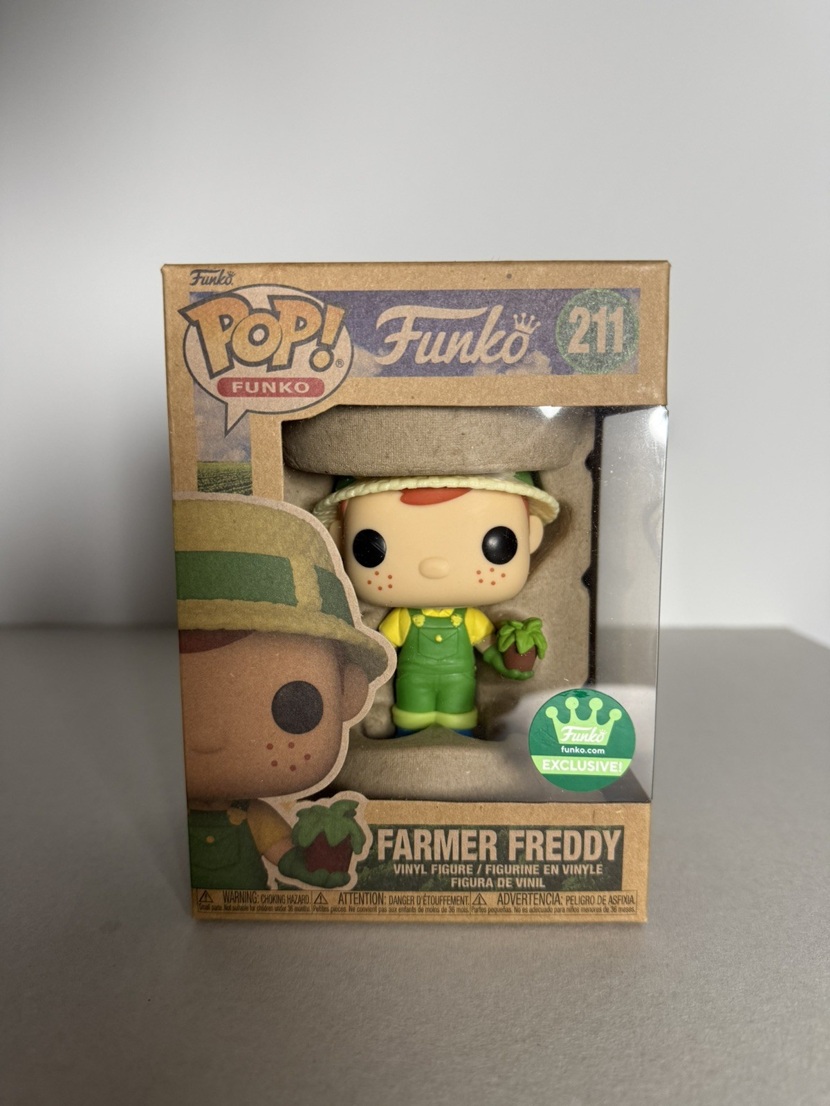 NEW Earth Day Farmer Freddy #211 Funko Pop Exclusive NEW Earth Day Farmer Freddy #211 Funko Pop Exclusive