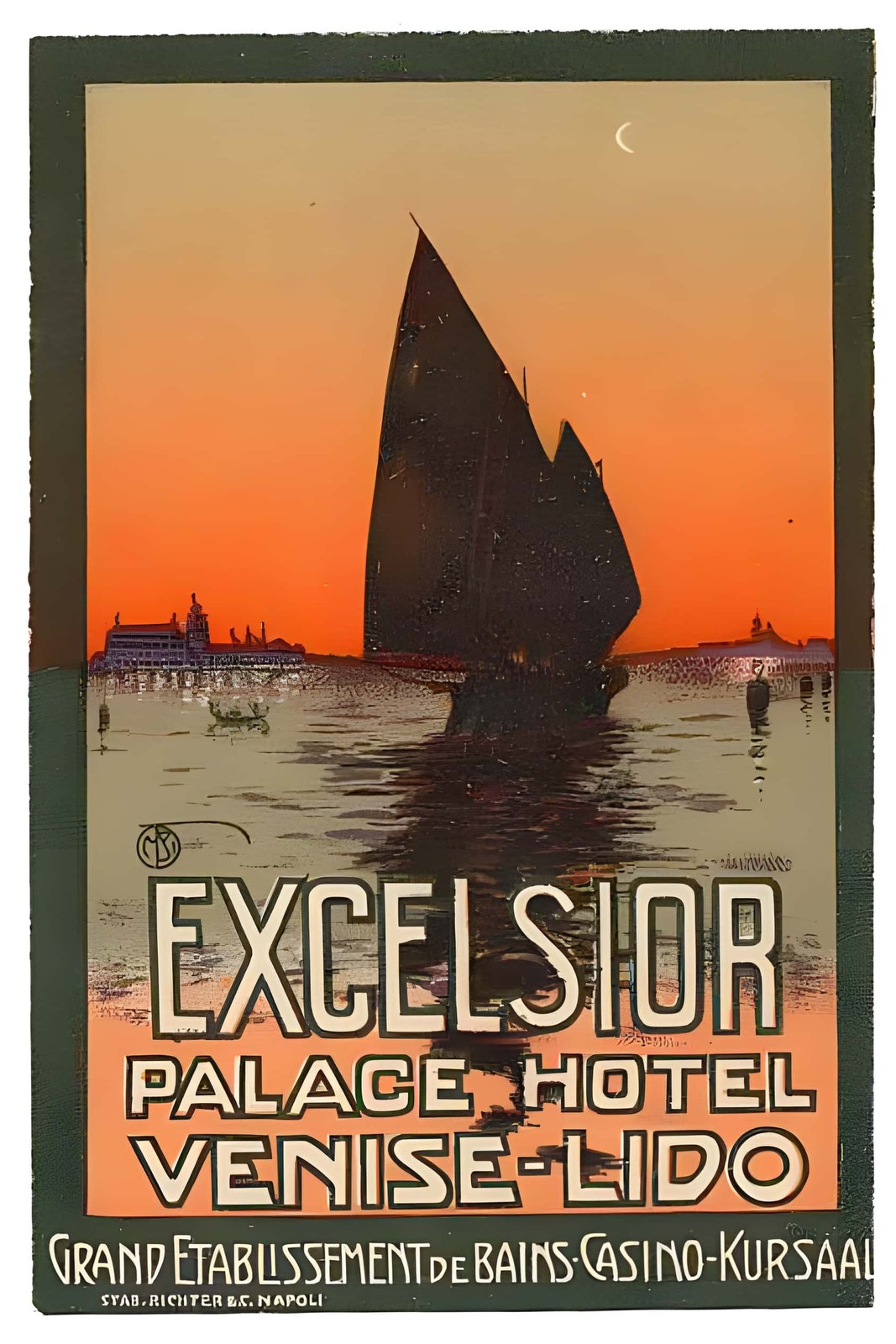 🌅 Excelsior Palace Hotel Venice-Lido Poster 24x36” - Rare Reprint 🤯💯