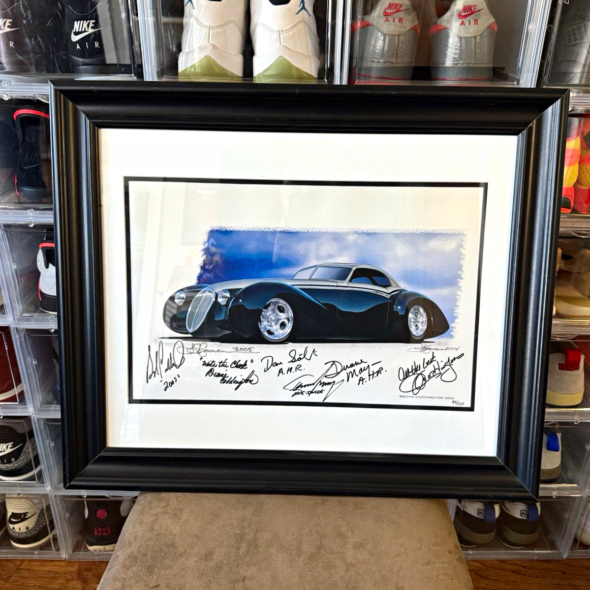 SIGNED Boyd Coddington 2004 Framed Custom Car Art Print Limited Edition 95/100