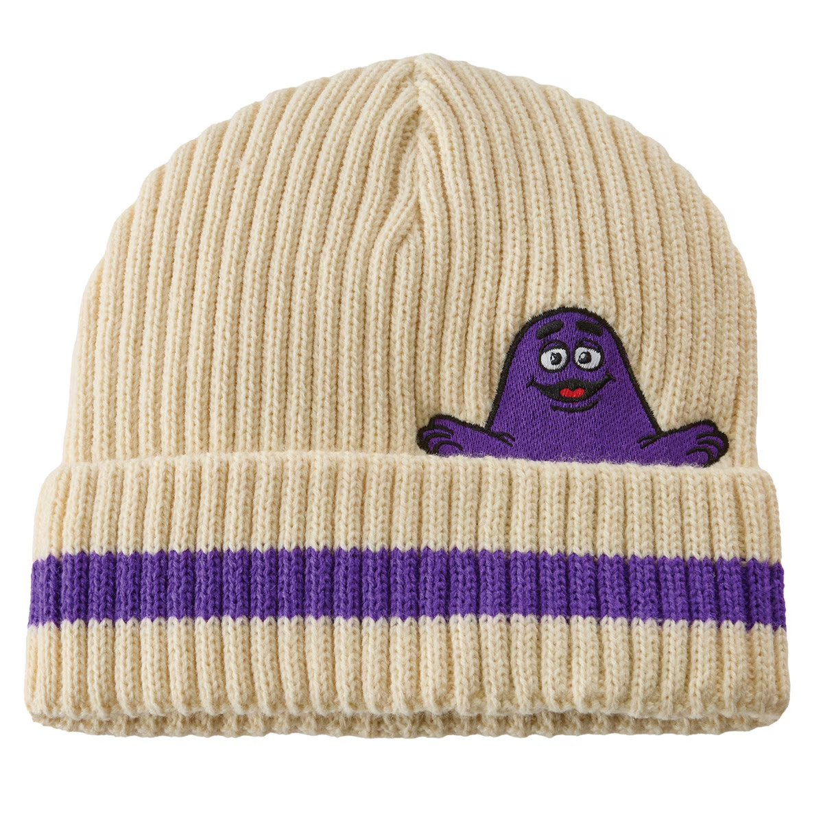 McDonald’s Grimace Stripe Knit Cap Hat Beanie - NEW McDonald’s Grimace Stripe Knit Cap Hat Beanie - NEW