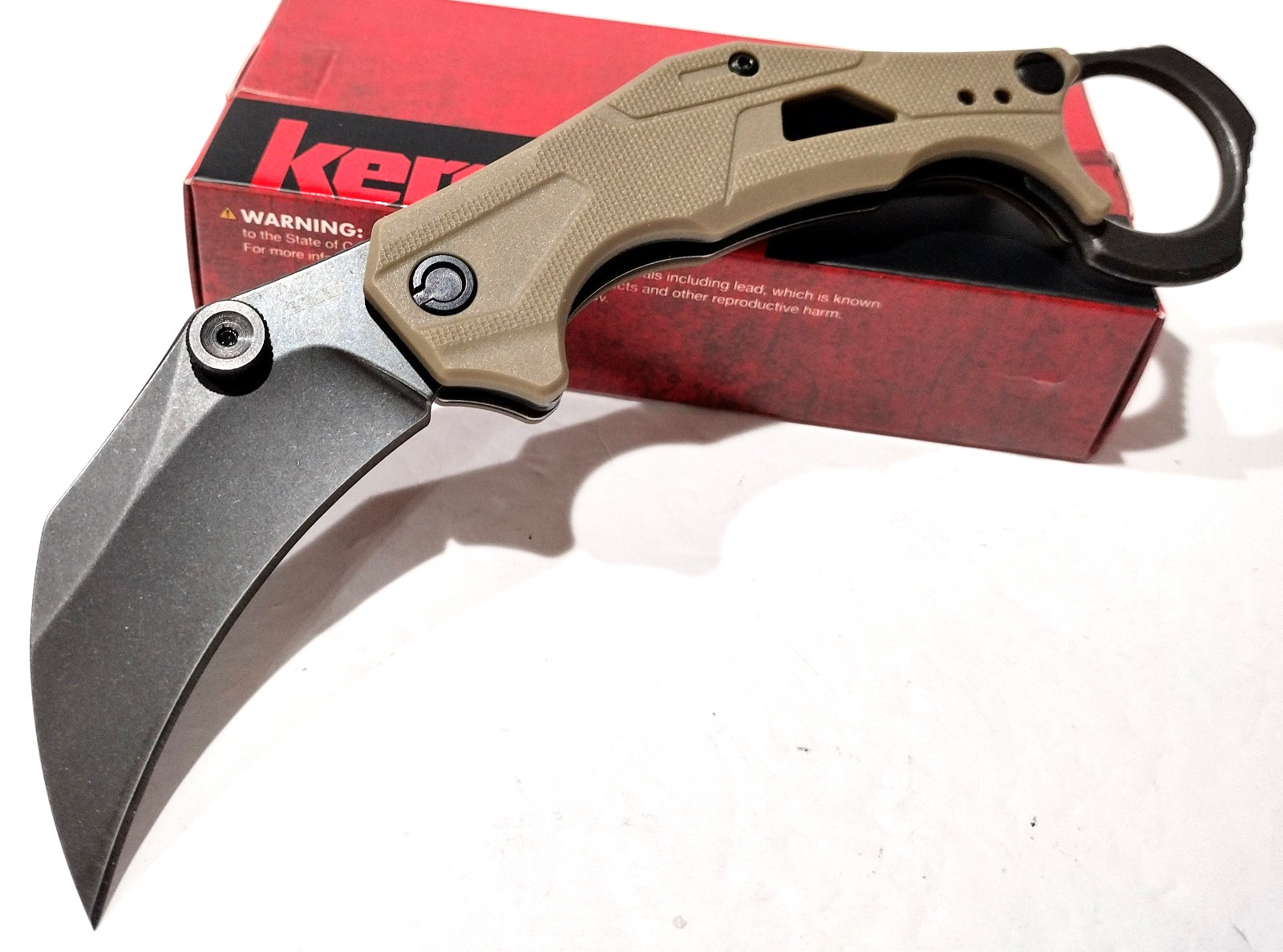 KERSHAW KS2064 TAN Outlier Spring Open Assisted Tactical Folding Pocket Knife