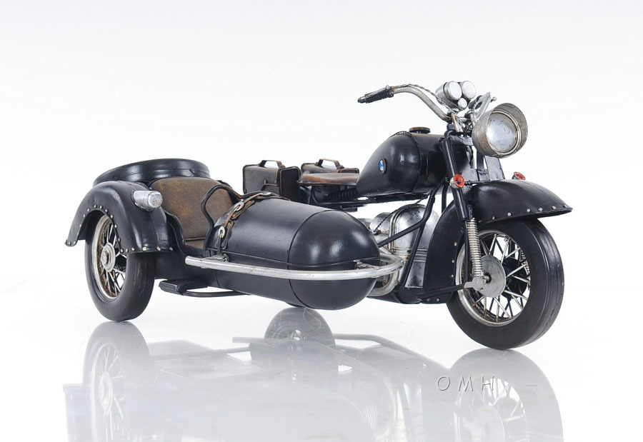 BMW R75 Military 1930s Motorcycle w/ Sidecar Metal Model 11\
