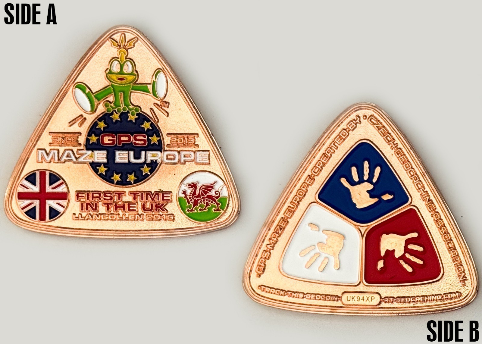 GPS Maze Europe 2016 UK Geocaching Challenge Coin  3#H